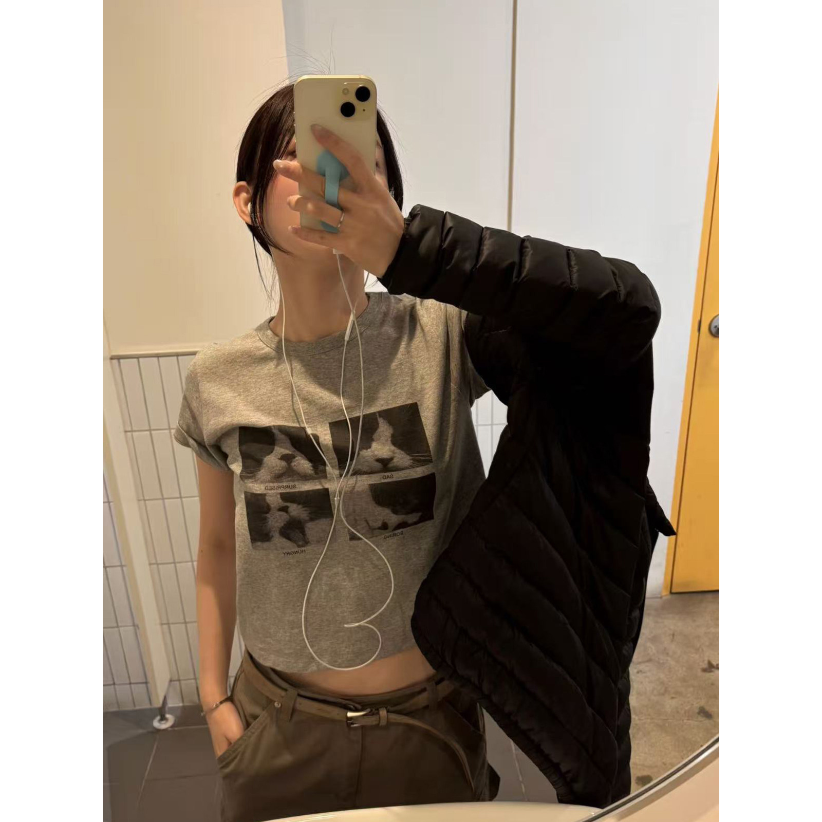 可爱猫咪短袖T恤夏季女
