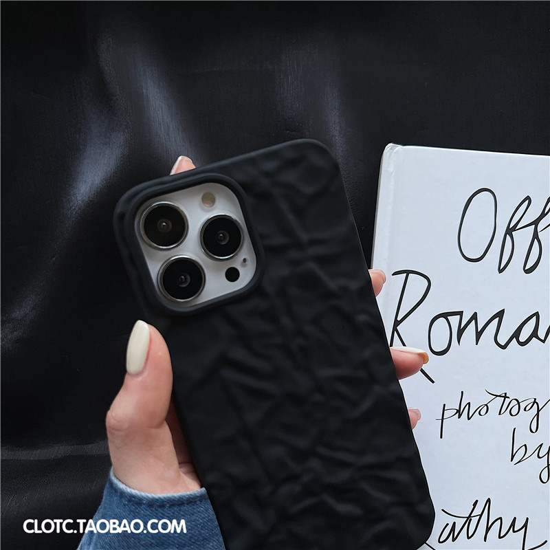 潮牌黑色褶皱iphone13pro max苹果12手机壳11网红xr女xs硅胶14pro属于什么档次？