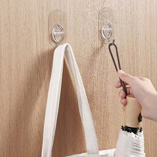 挂钩贴免打孔无痕强力胶粘厨房卫生间宿舍墙面壁上钩子门后连粘钩