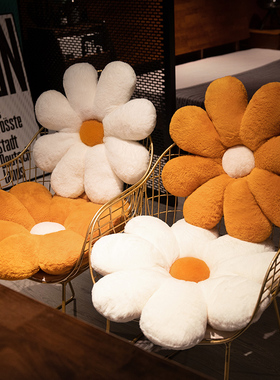 花朵抱枕靠垫沙发客厅飘窗北欧ins太阳花床上靠枕女轻奢2022新款