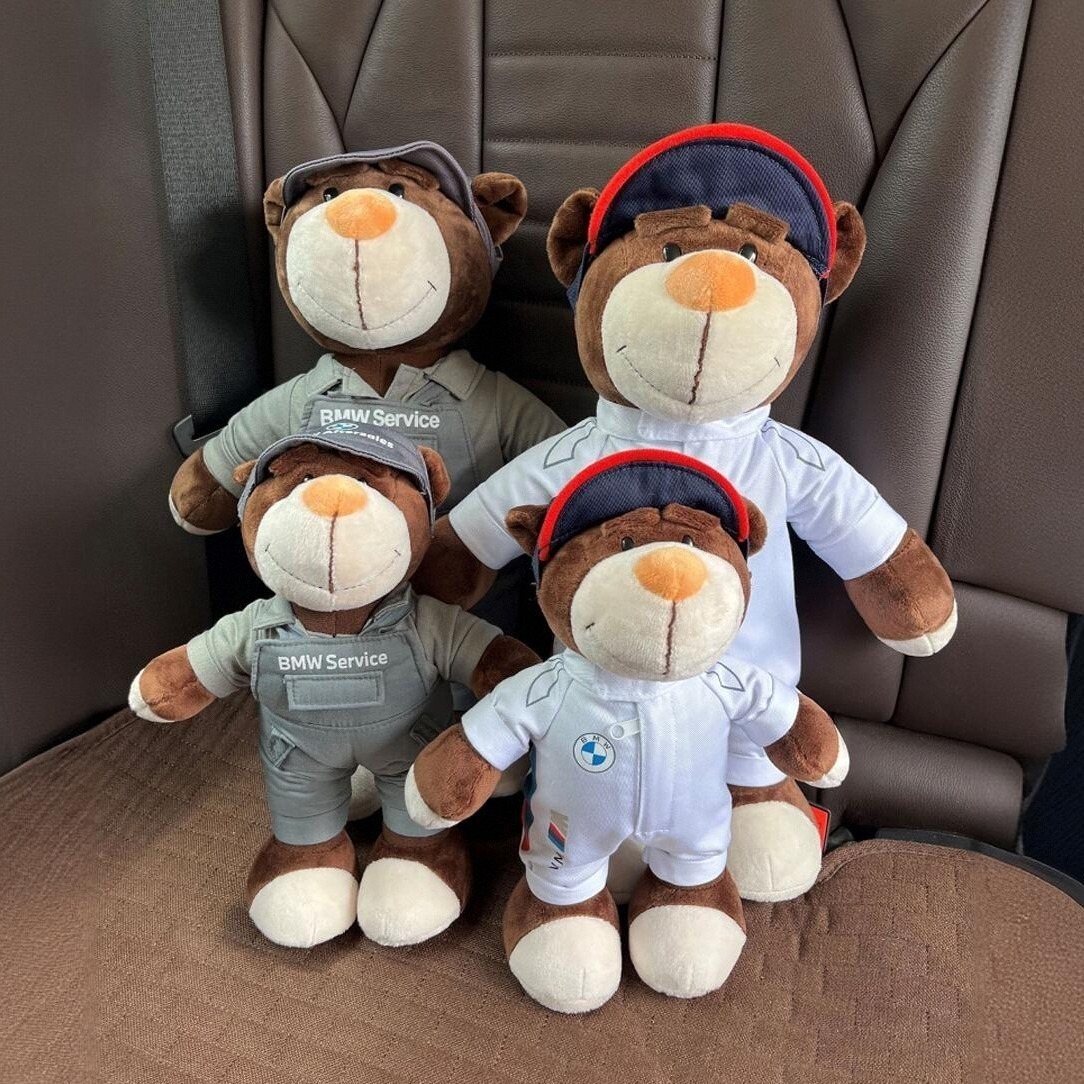 多款宝马小熊公仔玩偶4S店礼品毛绒玩具摩托机车挂尾箱娃娃拉力熊