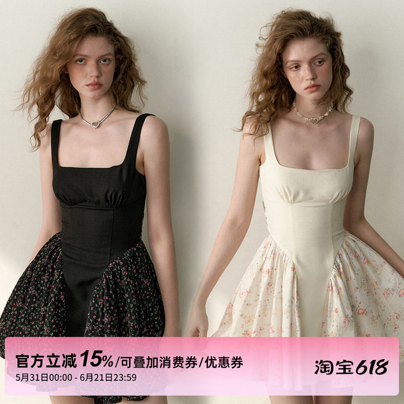 1PSTUDIO碎花吊带连衣裙