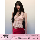 荷叶边设计感内搭外穿上衣 STUDIO 纯棉绣花短款 背心吊带女夏季