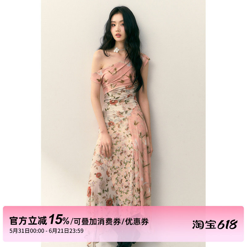 1PSTUDIO连衣裙长裙碎花拼接