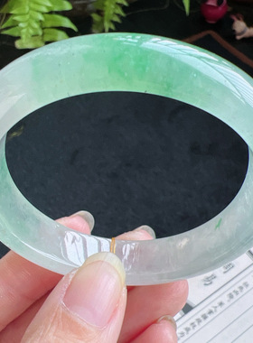 贵妃54圈口缅甸天然A货老坑种翡翠手镯玉镯子平洲直供077D0202E