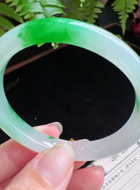 贵妃52圈口缅甸天然A货老坑种玉镯平洲翡翠手镯精选编号047D0310E