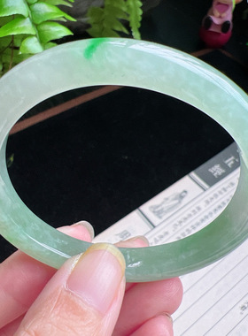 贵妃53圈口缅甸天然A货老坑种玉镯平洲翡翠手镯精选编号057D0310E