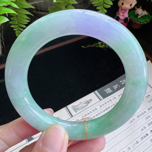 圆条55圈口缅甸天然A货老坑种玉镯平洲翡翠手镯精选编号051D0312E