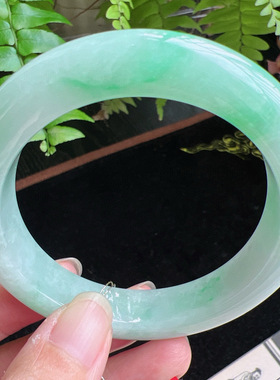 57圈口缅甸天然A货老坑种玉镯平洲翡翠手镯精选编号051D0317E