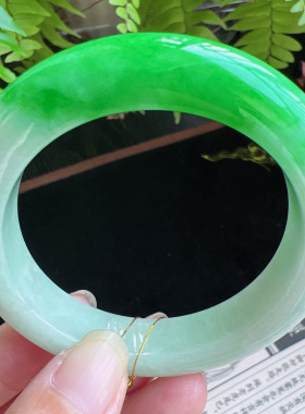 52圈口缅甸天然A货老坑种玉镯平洲翡翠手镯精选编号049D0316E