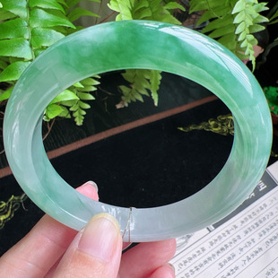 61圈口缅甸天然A货老坑种玉镯平洲翡翠手镯精选编号077D0310E043