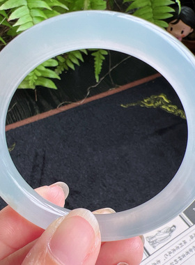 圆条53圈口缅甸天然A货老坑种翡翠手镯玉镯子平洲直供077D0130E