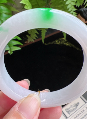 51圈口缅甸天然A货老坑种玉镯平洲翡翠手镯精选编号086D0310E