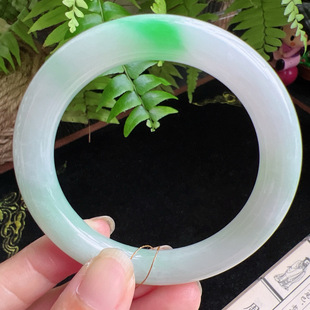 圆条55圈口缅甸天然A货老坑种玉镯平洲翡翠手镯精选编号050D0320E