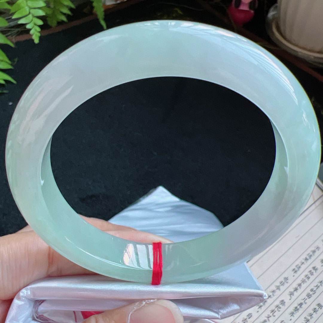 61圈口缅甸天然A货老坑种翡翠手镯玉镯子平洲翡翠手镯精选