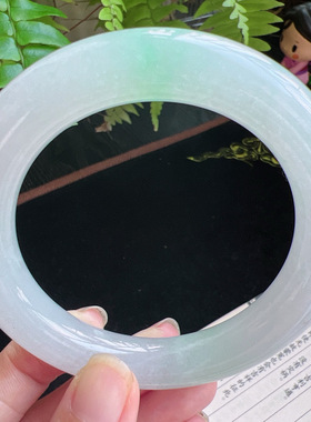 圆条59圈口缅甸天然A货老坑种玉镯平洲翡翠手镯精选编号099D0314E