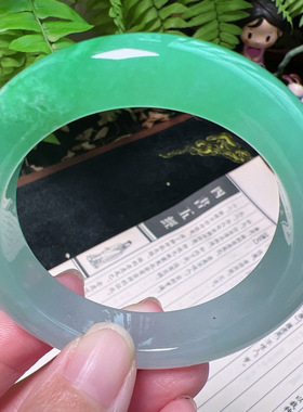 52圈口缅甸天然A货老坑种翡翠平洲直供平洲翡翠手镯精选099D0303