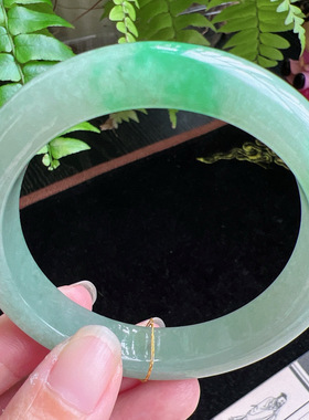 57圈口缅甸天然A货老坑种玉镯平洲翡翠手镯精选编号051D0317E