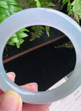 圆条50圈口缅甸天然A货老坑种玉镯平洲翡翠手镯精选编号058D0310E