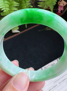 正圈54圈口缅甸天然A货老坑种翡翠手镯玉镯子平洲直供099D0128