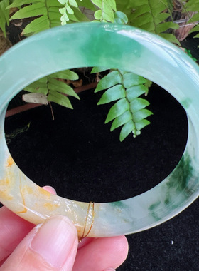 55圈口缅甸天然A货老坑种玉镯平洲翡翠手镯精选编号062D0410E