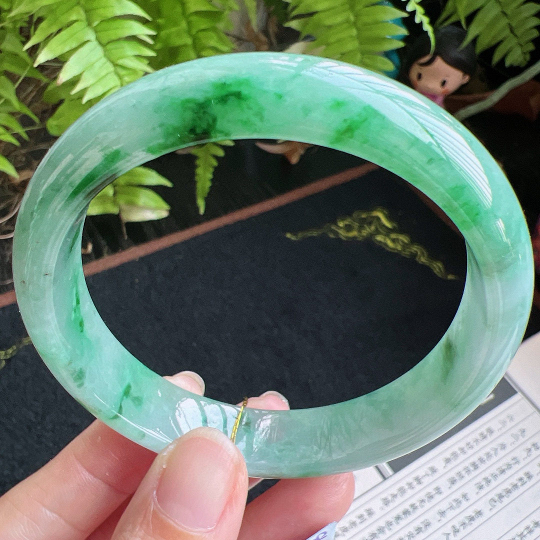 61圈口缅甸天然A货老坑种翡翠手镯玉镯子平洲翡翠手镯精选,珠宝/钻石/翡翠,手镯,淘宝优惠券,粉丝福利购,淘宝优惠卷