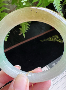 圆条53圈口缅甸天然A货老坑种玉镯平洲翡翠手镯精选编号052D0307E