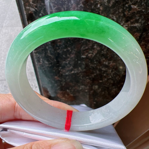 54圈口缅甸天然A货老坑种玉镯平洲翡翠手镯精选编号077D0403E62