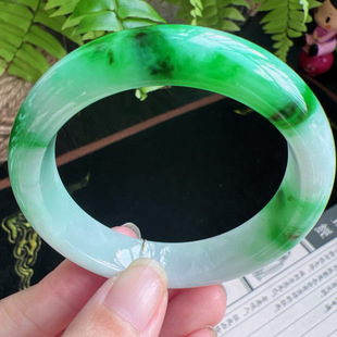 52圈口缅甸天然A货老坑种玉镯平洲翡翠手镯精选编号051D0314