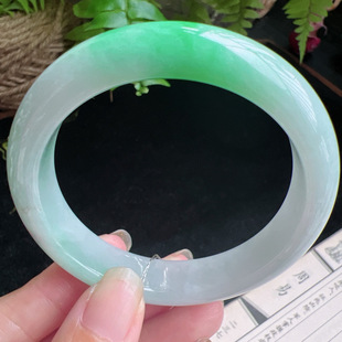 56圈口缅甸天然A货老坑种玉镯平洲翡翠手镯精选编号051D0326E