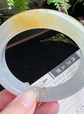 55圈口缅甸天然A货老坑种玉镯平洲翡翠手镯精选编号060D0309E