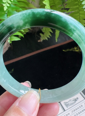 52圈口缅甸天然A货老坑种玉镯平洲翡翠手镯精选编号051D0316