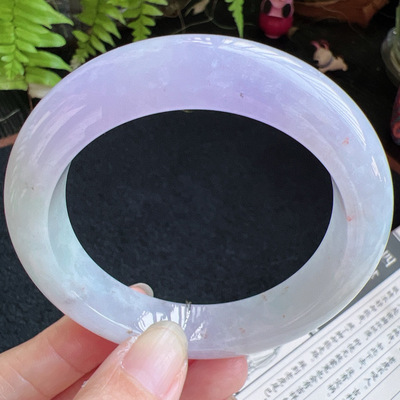 正圈56圈口缅甸天然A货老坑种翡翠手镯玉镯子平洲直供099D0128