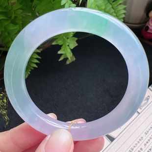 圆条50圈口缅甸天然A货老坑种翡翠手镯玉镯子平洲翡翠手镯精选Hot