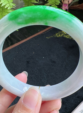 60圈口缅甸天然A货老坑种翡翠手镯玉镯子平洲直供001D0201