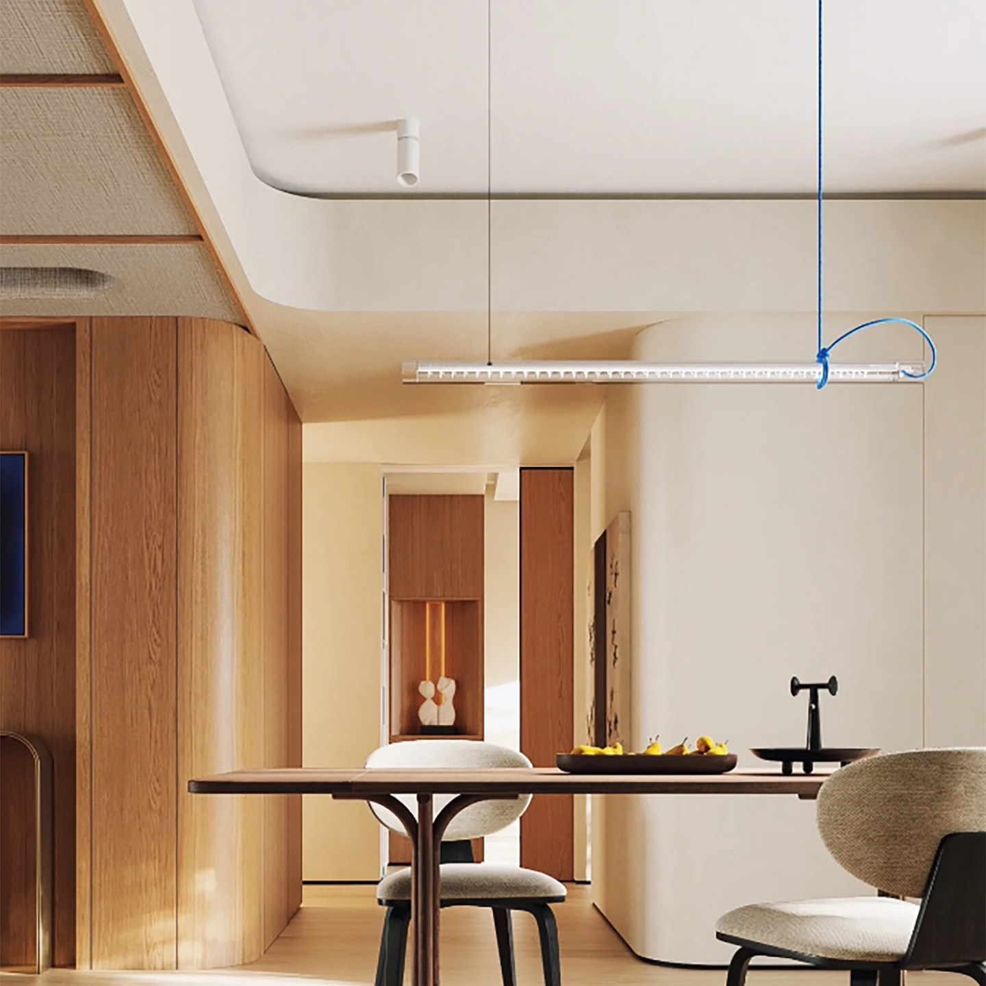 北欧设计师款LED长条吊灯