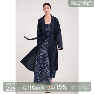 风衣外套女防晒新款女大衣英伦风好看气质藏蓝春秋款宽松女装薄款