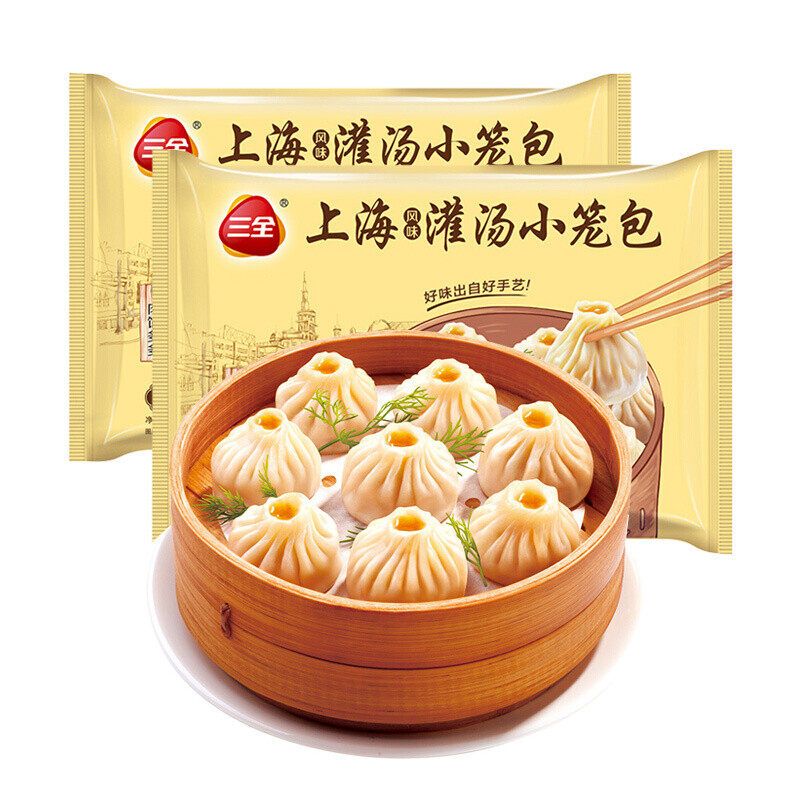三全上海灌汤小笼包鲜美纯肉馅图片