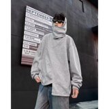 MA597-P55美式街头嘻哈不规则连帽卫衣秋季情侣宽松重磅拼接外套，男装卫衣，星座1611A
