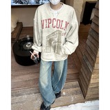 MA731-P43潮美式假两件卫衣宽松百搭复古印花外套假两件上衣，男装卫衣，星座1611A