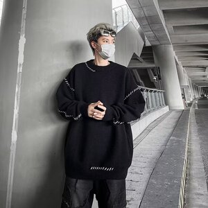 MA491-P53鹿毛绒日系复古慵懒男宽松厚实情侣针织衫毛线衣图片