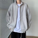 MA636-P65痞帅立领针织开衫外套新款慵懒风宽松休闲毛衣潮，男装针织衫/毛衣，星座1611A