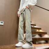 MA581-P44美式复古高街修身显瘦直筒微喇叭牛仔裤，男装牛仔裤，星座1611A