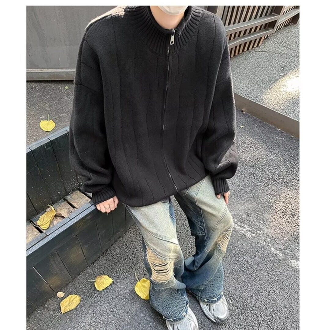 MA472-P60仿棉立领长袖日系秋冬季宽松休闲港风纯色套头时尚流行,男装卫衣,星座1611A