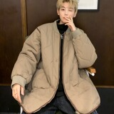 MA652-P73冬季绗线小牛津棉服飞行夹克复古百搭棉衣宽松保暖外套，男装夹克，星座1611A