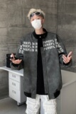 MA495-P73棒球服外套春秋季美式高街字母皮衣高级感痞帅宽松夹克，男装夹克，星座1611A