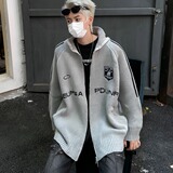 MA655-P68美式复古立领毛衣开衫外套百搭宽松双拉链针织衫，男装针织衫/毛衣，星座1611A