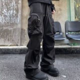 MA673-P50美式复古褶皱多口袋工装裤高街机能宽松休闲裤，男装休闲裤，星座1611A