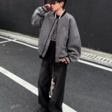 MA712-P75毛呢夹克秋冬季潮牌高级感短款棉衣外套宽松复古棒球服，男装夹克，星座1611A