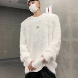 MA464-P58小众金属高级感垫毛衣慵懒风情侣5公分水貂毛绒针织衫，男装针织衫/毛衣，星座1611A
